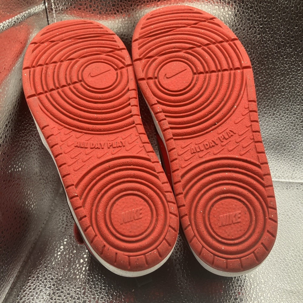 Nike CD7783-602 Boys High Top Red Black Sneakers Leather US Size 2 Y - Picture 11 of 13
